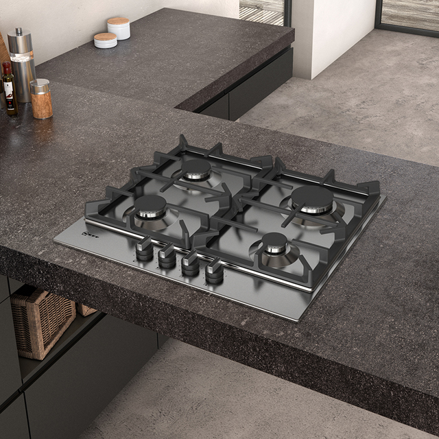 Image of NEFF N70 T26DS49N0 Gas Hob - Stainless Steel, Stainless Steel