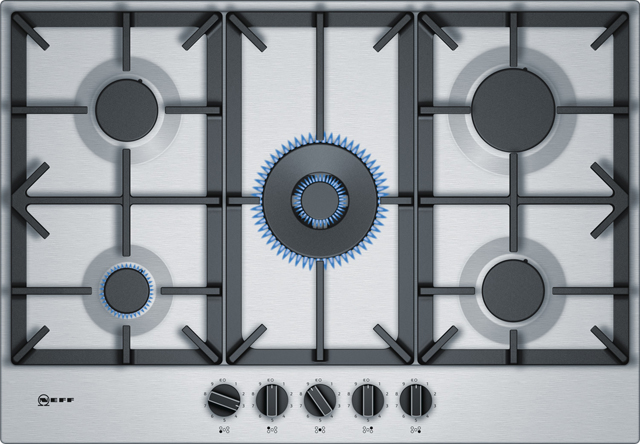 Image of NEFF N70 T27DS59N0 75 cm Gas Hob - Stainless Steel, Stainless Steel
