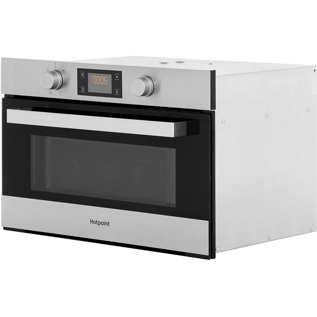 Image of Hotpoint Class 3 MD344IXH 38cm tall, 60cm wide, Built In Compact Microwave - Stainless Steel