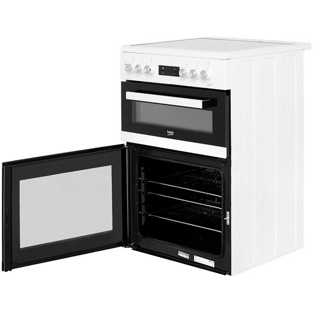 Image of Beko KDC653W 60cm Electric Cooker with Ceramic Hob - White - A/A Rated