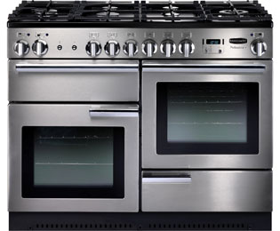 Image of Rangemaster Professional Plus PROP110DFFSS/C 110cm Dual Fuel Range Cooker - Stainless Steel - A/A Rated