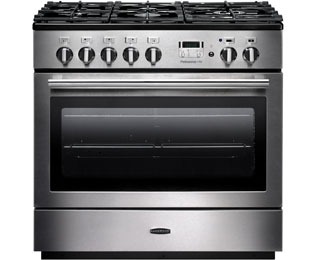 Image of Rangemaster Professional Plus FX PROP90FXDFFSS/C 90cm Dual Fuel Range Cooker - Stainless Steel / Chrome - A Rated