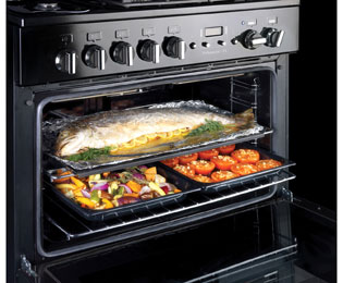 Image of Rangemaster Professional Plus FX PROP90FXDFFSS/C 90cm Dual Fuel Range Cooker - Stainless Steel / Chrome - A Rated
