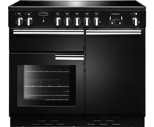 Image of Rangemaster Professional Plus PROP100EIGB/C 100cm Electric Range Cooker with Induction Hob - Black - A/A Rated