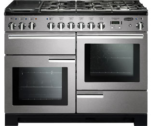 Image of Rangemaster Professional Deluxe PDL110DFFSS/C 110cm Dual Fuel Range Cooker - Stainless Steel - A/A Rated