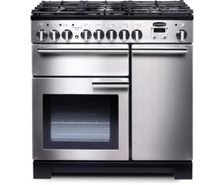 Image of RANGEMASTER Professional Deluxe 90 Dual Fuel Range Cooker - Stainless Steel, Stainless Steel