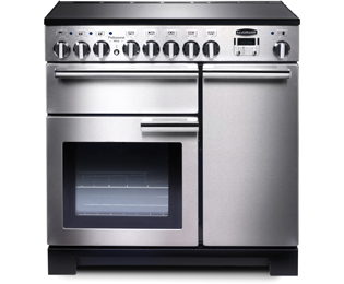 Image of Rangemaster Professional Deluxe PDL90EISS/C 90cm Electric Range Cooker with Induction Hob - Stainless Steel / Chrome - A/A Rated