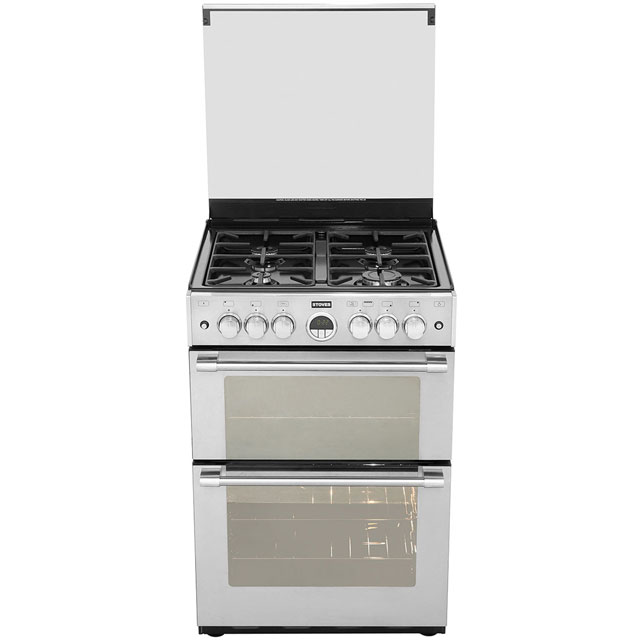 Image of Stoves Sterling STERLING600G 60cm Freestanding Gas Cooker with Full Width Electric Grill - Black - A/A Rated