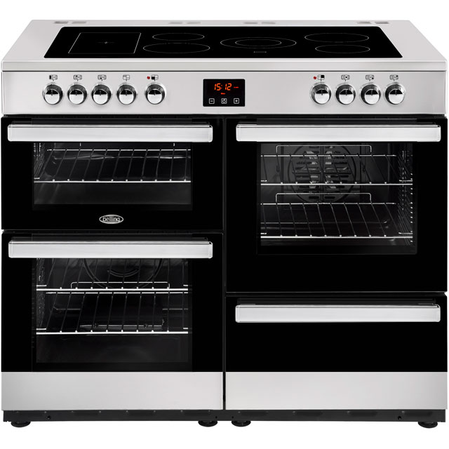 Image of Belling Cookcentre100E 100cm Electric Range Cooker with Ceramic Hob - Stainless Steel - A/A Rated