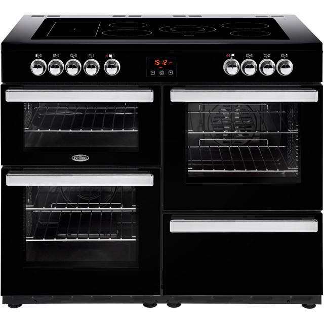 Image of Belling Cookcentre110E 110cm Electric Range Cooker with Ceramic Hob - Black - A/A Rated